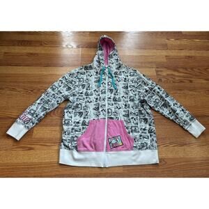 Disney Parks Mickey Mouse Comic Strip Full Zip Hoodie Women’s Size 1X Fleece